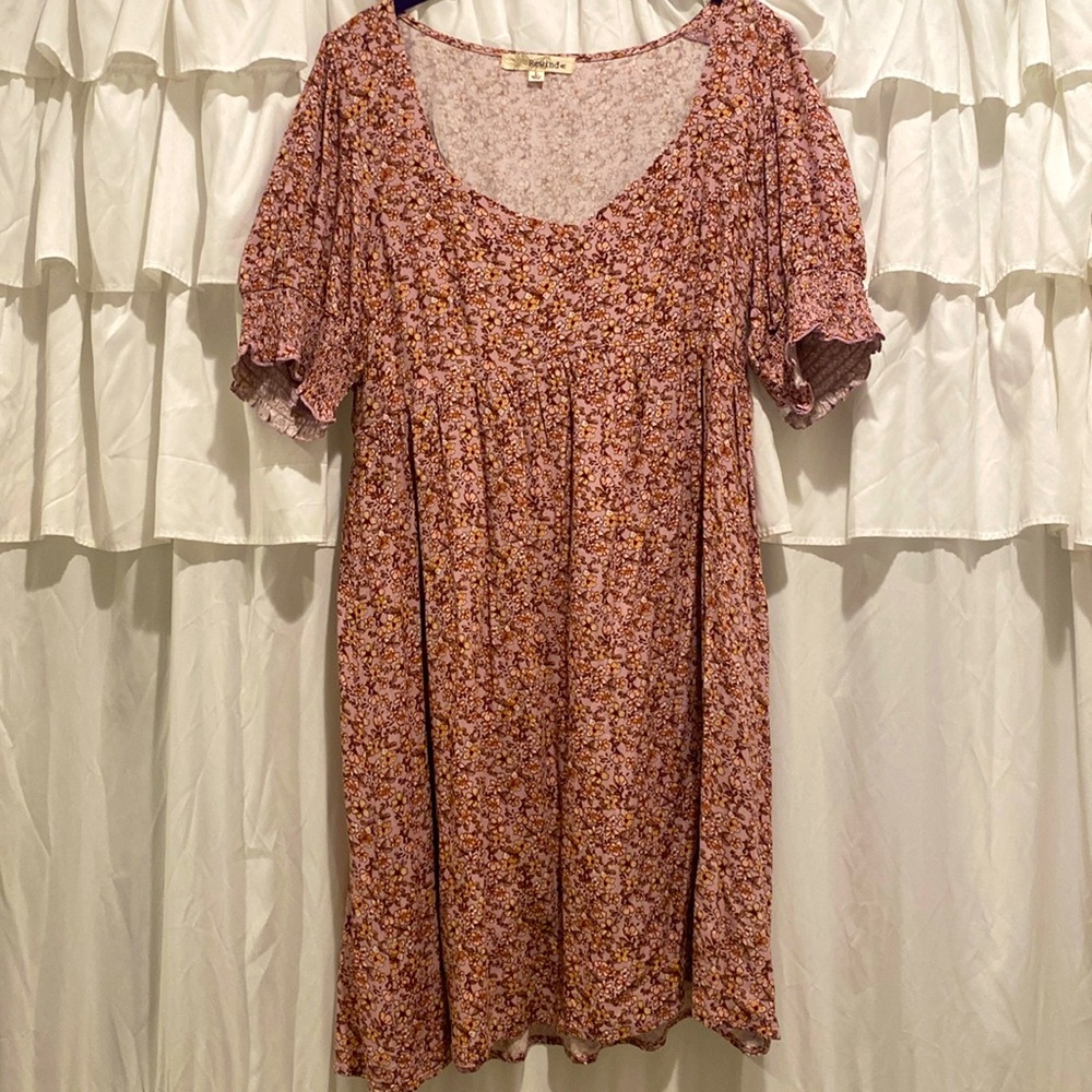 Rewind Pink Floral Midi Dress